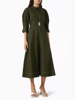 Notebook - Diane Olive A Line Midi Dress