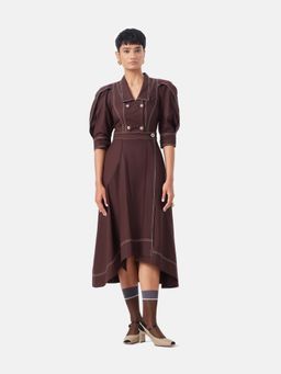 Notebook - Juniper Brown A Line Midi Dress