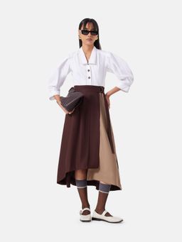 Notebook - Norah Brown A Line Midi Dress