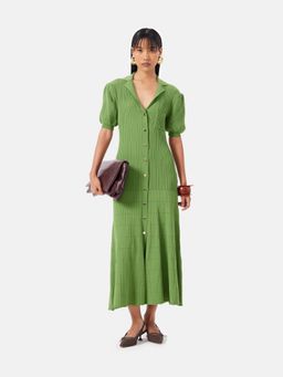 Notebook - Ember Green A Line Midi Dress