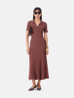 Notebook - Cecilia Brown A Line Midi Dress