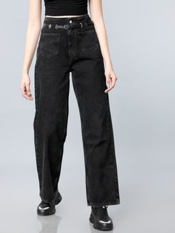 TOKYO TALKIES - Women Black High-Rise Clean Look Jeans