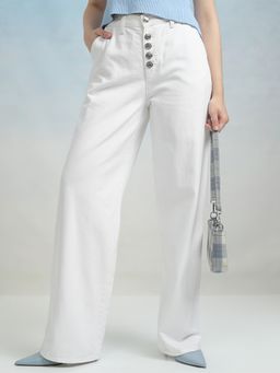 TOKYO TALKIES - Women White Light Fade Jeans