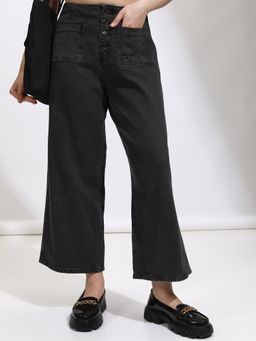 TOKYO TALKIES - Women Straight Fit Low-Rise Cotton Jeans