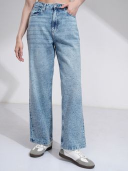 TOKYO TALKIES - Women High Rise Straight Fit Jeans