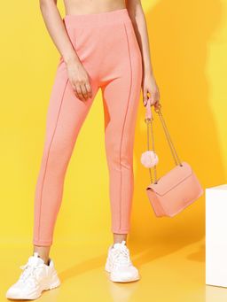 TOKYO TALKIES - Women Coral Slim Fit Leggings