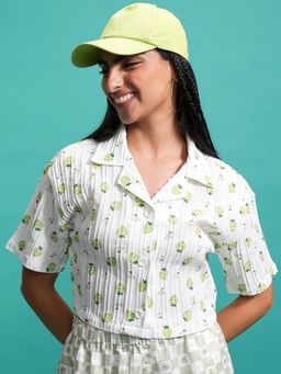 TOKYO TALKIES - Women Printed Button Down Shirt