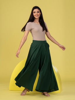 Elleven - Green Flared Palazzo