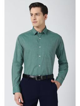 Peter England - Men Green Formal Shirt