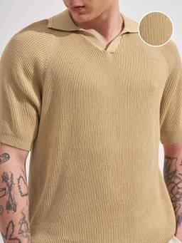 HIGHLANDER - Men Textured Polo T-Shirt