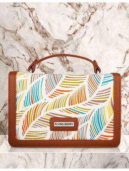 FLYING BERRY - Multi-Color Ethnic Print Handcrafted Vegan Leather Sustainable Sling Bag