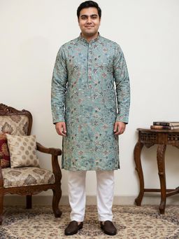 Jompers - Blue Embroidered Kurta with Pant