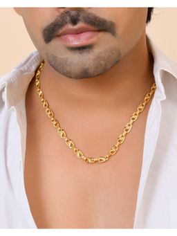 VOJ - Men Gold Toned Elegent Designer Link Chain