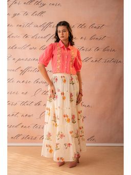 Juniper - Peach Bloom Tiered Top with Skirt