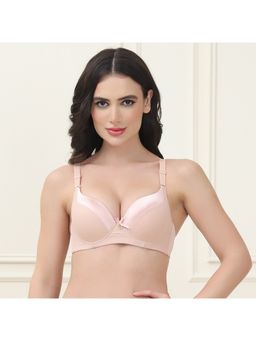 PrettyCat - Underwire Lightly Padded Sexy T-Shirt Bra for Women Beige