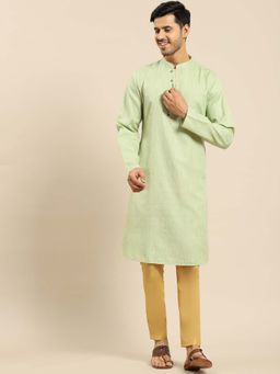Amodh by Kisah - Men Lime Green Kurta