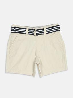 Tommy Hilfiger - Boys Loose Fit Solid Mid Rise Shorts with Belt
