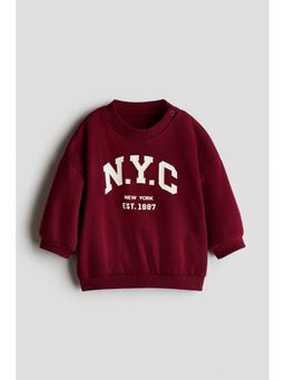 H&M - Boys Red Printed Sweatshirt