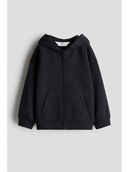H&M - Boys Black Zip-Through Brushed-Inside Hoodie
