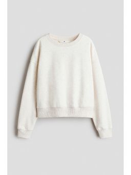 H&M - Girls Beige Brushed-Inside Sweatshirt