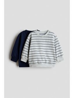 H&M - Unisex Blue 2-Pack Cotton Sweatshirts