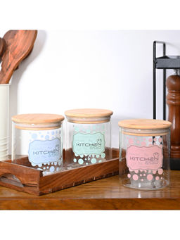 Voncasa - Glass Jar Set of 3 500 Ml