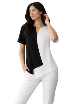 Eclipse The Label - Diagonal Overlap Half Tee
