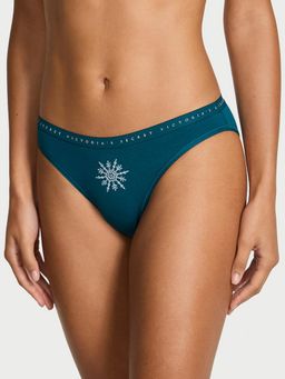 Victoria's Secret - Blue Stretch Cotton Bikini Panty