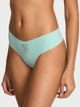 Victoria's Secret - Womens Blue No Show Thong Panty