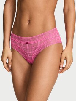 Victoria's Secret - Pink The Lacie Plaid Lace Cheeky Bikini Panty