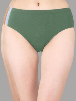 SOIE - Womens High Rise Full Coverage Solid Cotton Stretch Hipsters (Pack Of 3)