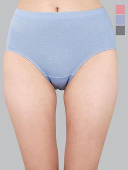 SOIE - Womens High Waist Full Coverage Solid Cotton Briefs (Pack Of 3)