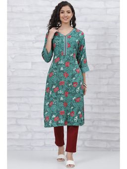 Rangriti - Green Printed Kurta
