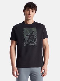 Jockey - Mv0Men Super Combed Cotton Printed Active Wear T-Shirt Black