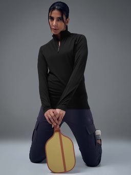 Technosport - Black Solid Slim T-Shirt