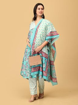 The Mom Store - Mohini Manohari Maternity and Nursing Kurta with Pant and Dupatta (Set of 3)