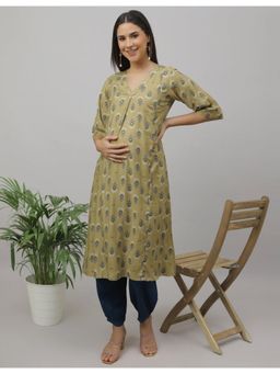 The Mom Store - Garden Party Maternity and Nursing Kurta with Pant (Set of 2)