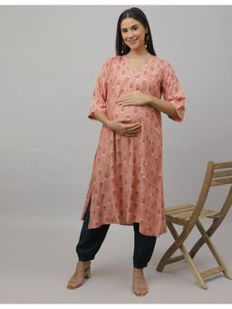 The Mom Store - Bellini Blush Maternity and Nursing Kurta with Pant (Set of 2)