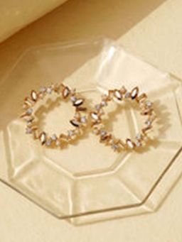 Pipa Bella by Nykaa Fashion - Crystals Embellished Wreath Earrings