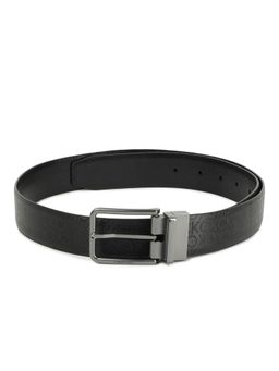 Calvin Klein - Logo Black Leather Reversible Belt