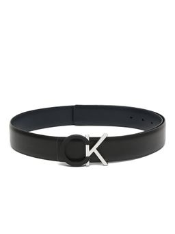 Calvin Klein - Logo Black Leather Classic Belt