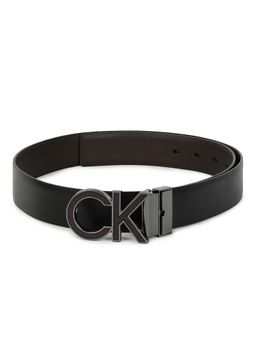 Calvin Klein - Logo Brown Leather Reversible Belt