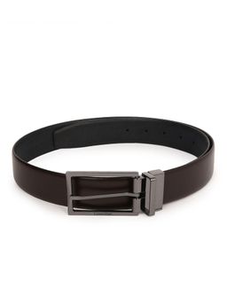 Calvin Klein - Solid Black Leather Reversible Belt