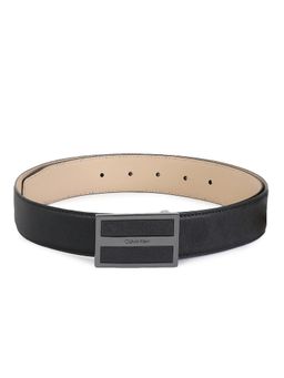 Calvin Klein - Solid Black Leather Classic Belt