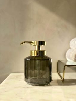 Mason Home - Chalice Glass Bathroom Dispenser - Black