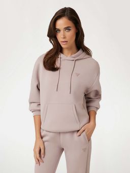 Guess - Women Solid Hooded Long Sleeves Hoodie
