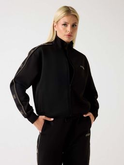 Guess - Women Solid High Neck Long Sleeves Sweatshirt