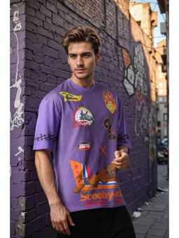 The Indian Garage Co - Men Boxy Fit Scooby-Doo Printed Crew Neck T-Shirt