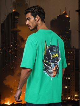 The Indian Garage Co - Men Oversized Fit Batman Printed Crew Neck T-Shirt