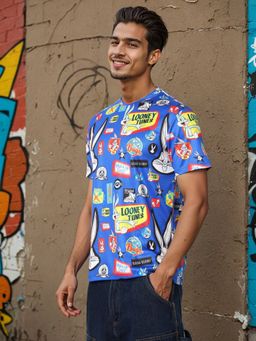 The Indian Garage Co - Men Slim Fit Bugs Bunny Printed Crew Neck T-Shirt